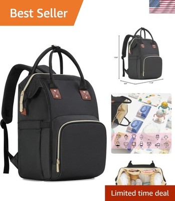 Luxury Large Capacity Diaper Bag Backpack - Waterproof & Stylish for Parents