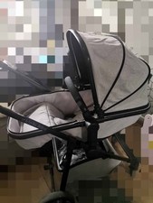 Ickle Bubba Pushchair with Rain Cover. Immaculate Condition Black and Grey