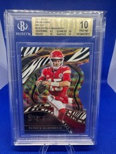 2023 Select Patrick Mahomes Club Level Zebra Prizm Die Cut BGS 10 Pristine POP 1