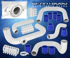 For 94-01 Integra Aluminum Turbo Intercooler Piping Kit Blue Couplers Rs Flange For 94-01 Integra Aluminum Turbo Intercooler Piping Kit Blue Couplers Rs Flange