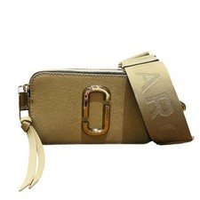 Marc Jacobs Snapshot Leather Shoulder Bag Women Beige One Size
