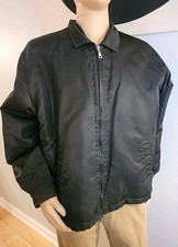Le Collezioni Structure Mens L Black Bomber Jacket Classico Coat Nylon flaws