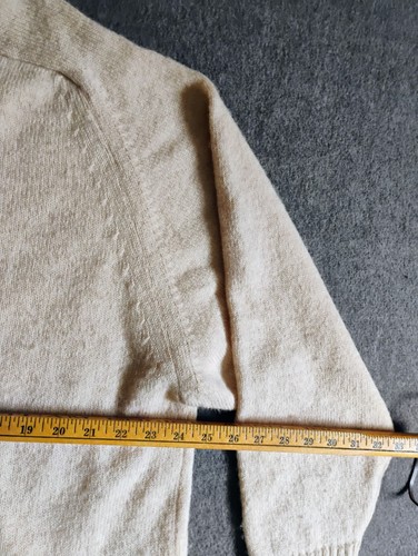Nordstrom Sweater Mens XL Beige Shetland Wool Crew Neck Pullover - Picture 4 of 6