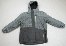 Free Country Jacket Boys L 14/16 Gray Hooded Sherpa Lined Full Zip