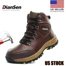 Mens Waterproof Boots Steel Toe Indestructible Work Shoes Slip Resistant Shoes