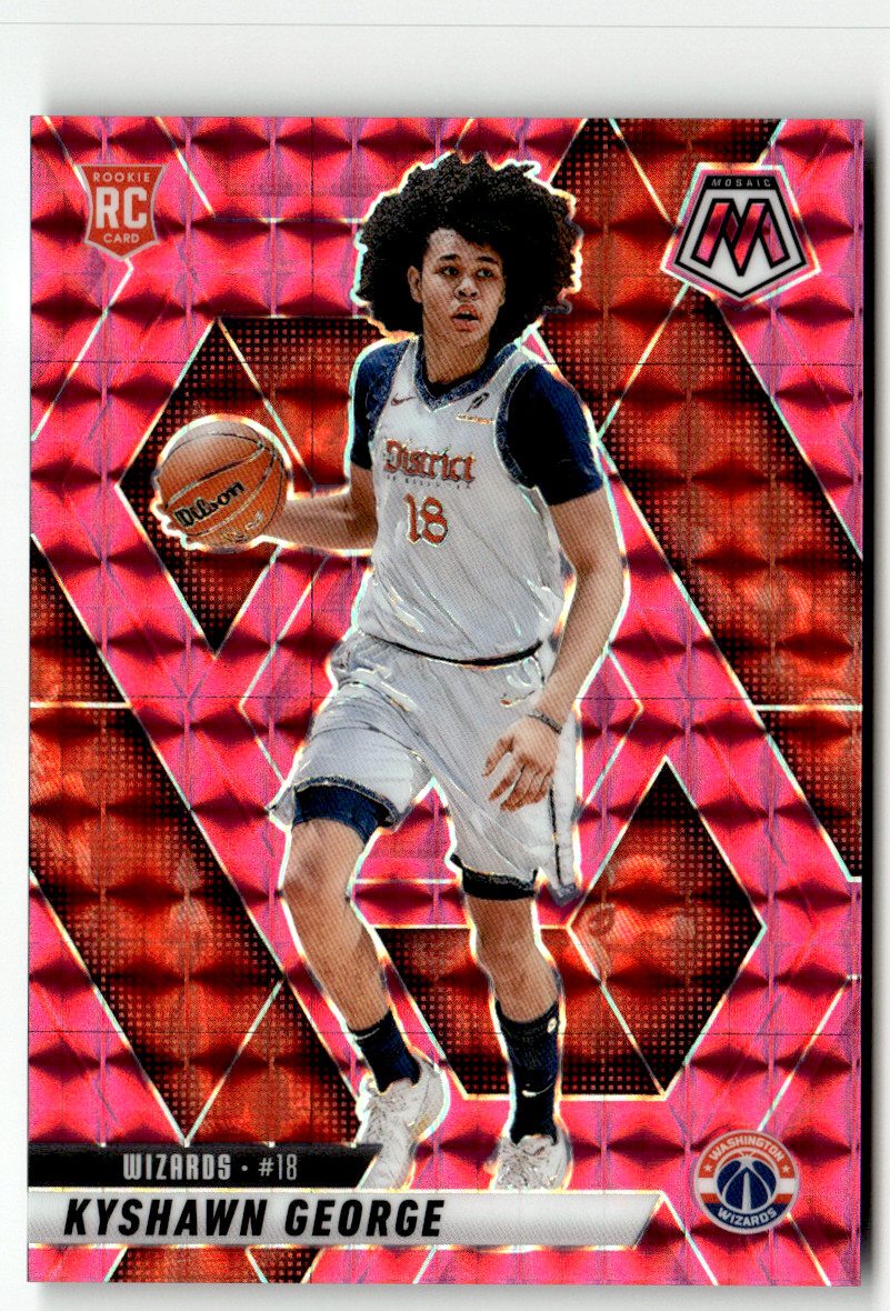 Panini Mosaic 2024-25 NBA No. 247 Kyshawn George Rookie Pink Mosaic 42/175