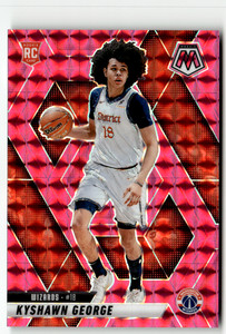 Panini Mosaic 2024-25 NBA No. 247 Kyshawn George Rookie Pink Mosaic 42/175