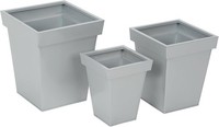 3Er Set Pflanztopf Blumentopf ÜBertopf KüBel Abtropfkante Wetterfest Frostfest