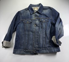 Vintage Gap 1969 Icon Denim Jean Jacket Size XL Dark Blue Wash Y2K trucker faded
