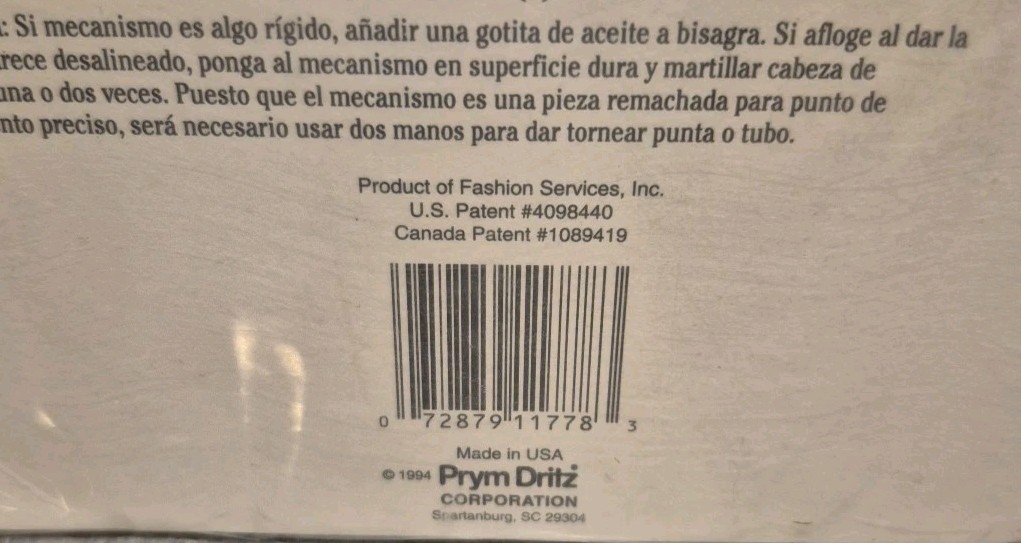 Dritz Point And Tube Turner ~ Sewing Tool ~ EUC