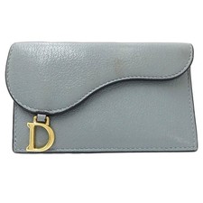 Christian Dior Business Card Holder Saddle Cosmos S5692CCEH Leather /181351