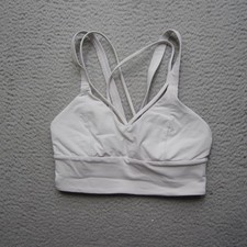 Lululemon Pushing Limits Bra Womens 4 Gray Sport Performance Light Support