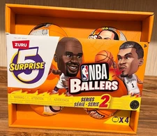Zuru 5 Surprise NBA Ballers Series 2 ~ 4 Pack Box Collectible Basketball Figures