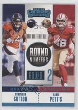 2018 Contenders Round Numbers Platinum 13/25 Dante Pettis Courtland Sutton 0v0