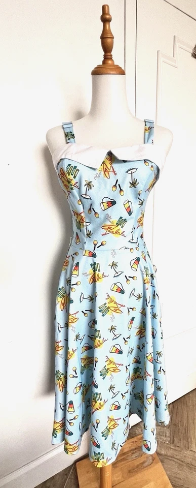 NUEVO CON ETIQUETAS DE COLECCIÓN "I LOVE LUCY Vestido Talla M AZUL BABALU Único De Colección Lucille Ball Desilu Foto 2 de 4