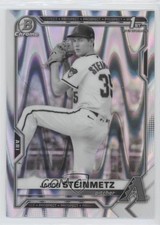 2021 Bowman Draft Chrome Black & White RayWave Refractor Jacob Steinmetz 3a1