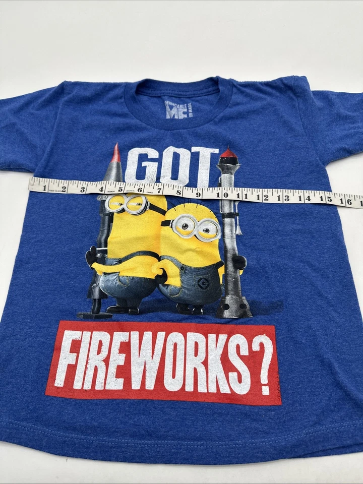 Camiseta Despicable Me Juvenil Niño X Pequeña Estampado Gráfico Logo Azul..#31425 Foto 4 de 4