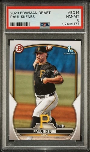 2023 Bowman Draft Paul Skenes #BD14 PSA 8 NM-Mint Rookie Pittsburgh Pirates RC