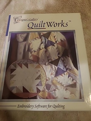 Designers Gallery Embroidery Software For Quilting Quilt Works 1 & 2 Both In Box