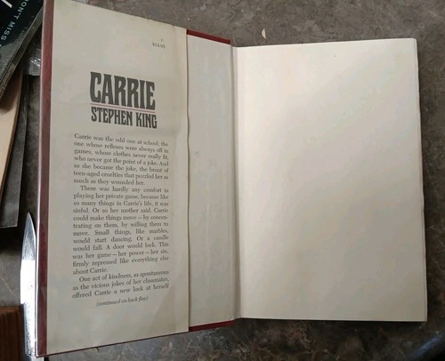 Carrie Stephen King 1974 Doubleday HC DJ Exlib Vintage USA 14,95 $ First/Later - Bild 5 von 14