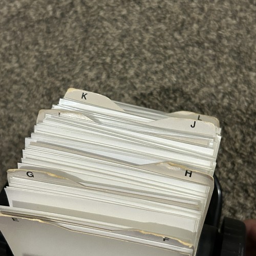 Rolodex Classic Rotary Card File RBC-600 2.5" X 4" Blank Cards Black Metal *READ - Picture 5 of 9