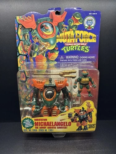 TMNT Muta Force Robotation Michaelangelo 1996 Vintage Rare New Sealed Playmates