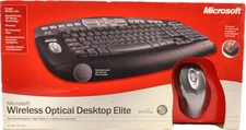 NEW Microsoft Wireless Optical Desktop Elite USB/PS2 Keyboard And Mouse Combo