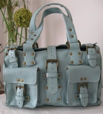 DESIGNER STYLE DUCK EGG BLUE SATCHEL STYLE TOTE BAG!!!