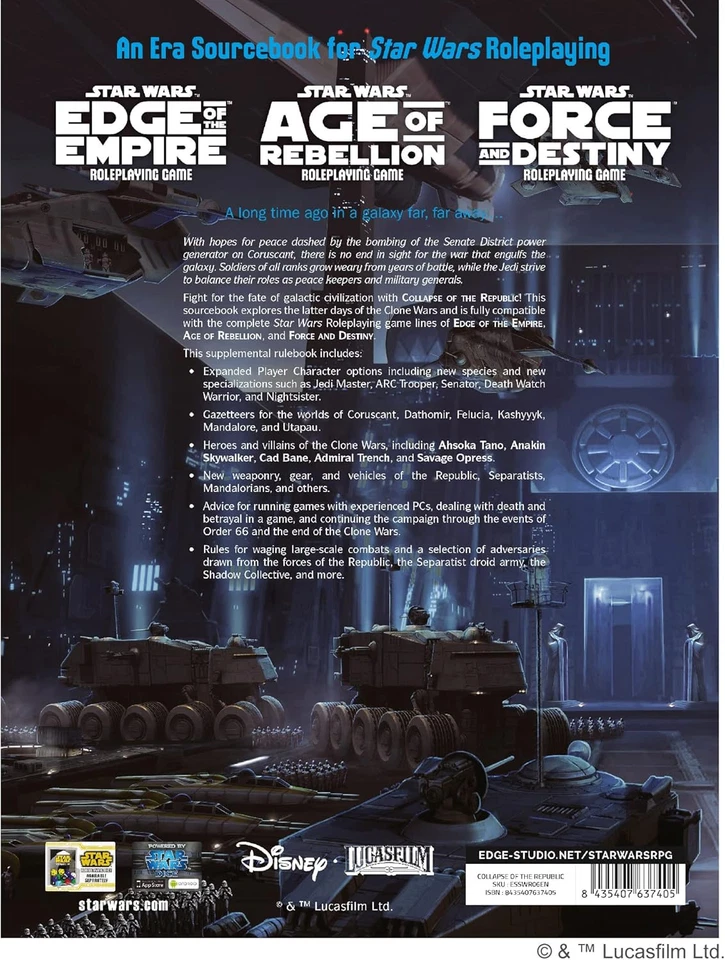 Star Wars Roleplaying Game Collapse of the Republic Era Sourcebook - Image 2 of 2