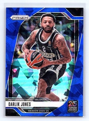 Carlik Jones 2024-25 Panini Prizm EuroLeague #78 Blue Ice Prizms #/125