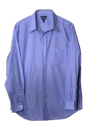 CROFT & BARROW DRESS SHIRT men's size 17-34/35 light blue white stripe