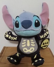 Disney Stitch Halloween Skeleton Costume 12  Plush NWT