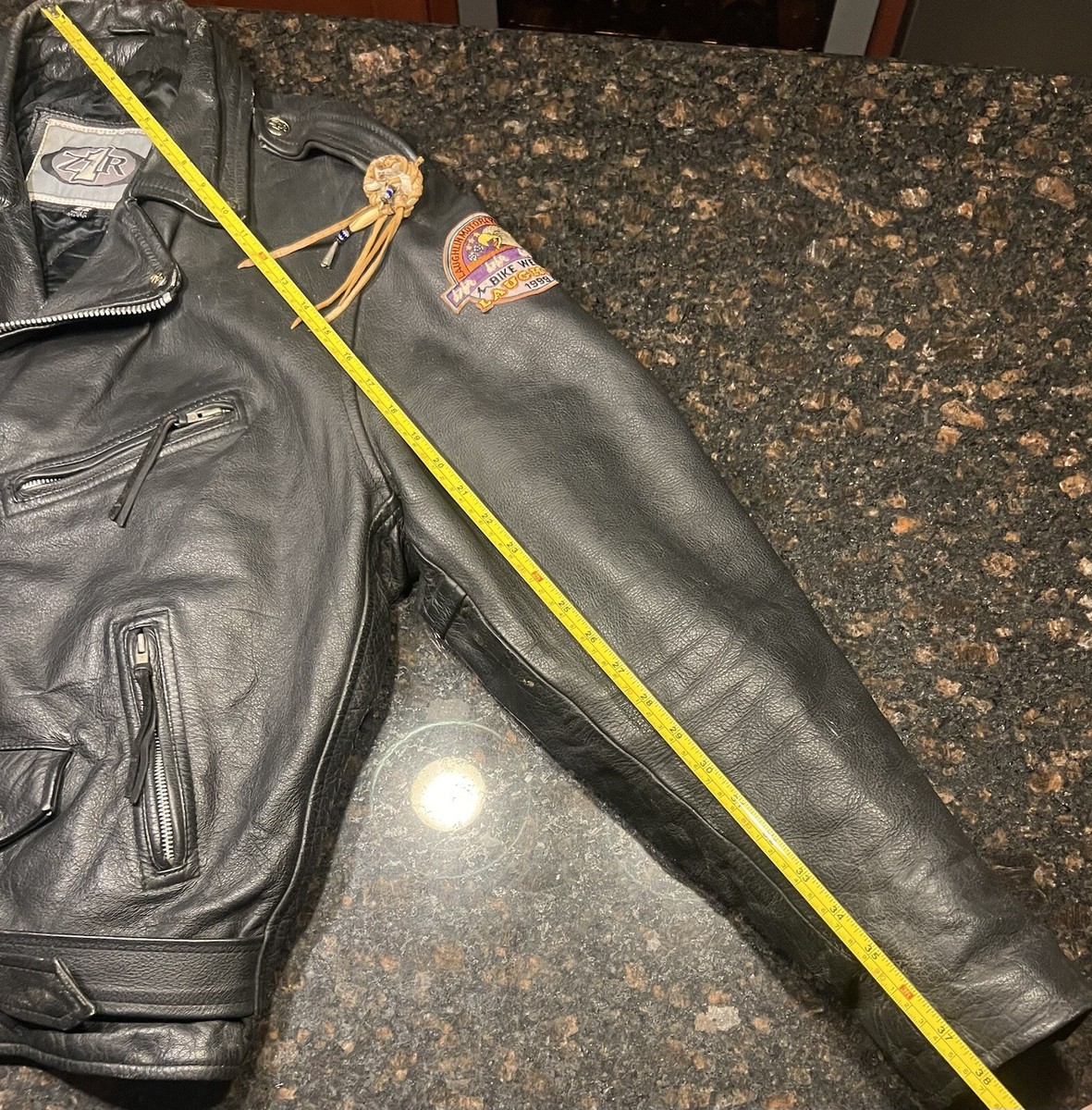 Vintage Harley Davidson 90's Men's Leather Motorcycle Jacket Size
