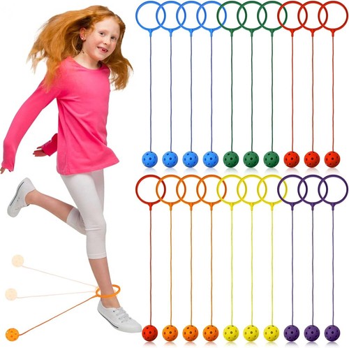 Ankle Skip Toy 5.11 Inch Diameter Jump Balls Toys Sports Swing Skip Ball for Gir