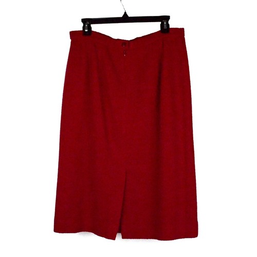 Traje rojo de colección Pendleton talla 14 blazer y falda mezcla de lana virgen forrado EE. UU. - Imagen 12 de 12