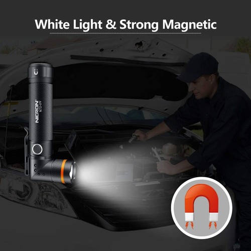 NICRON White/UV Light LED Flashlight N72-UV 90 Degree Twist Waterproof 800LM - Picture 4 of 10