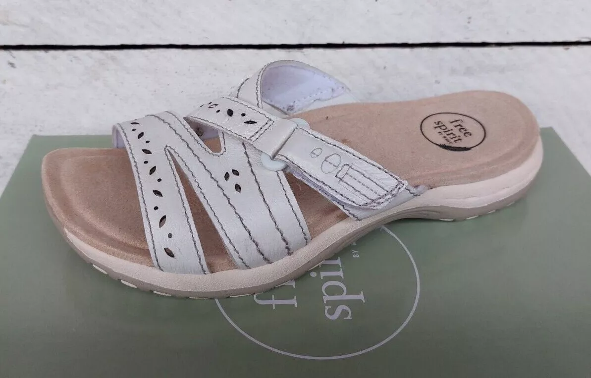 Ladies white store mule sandals