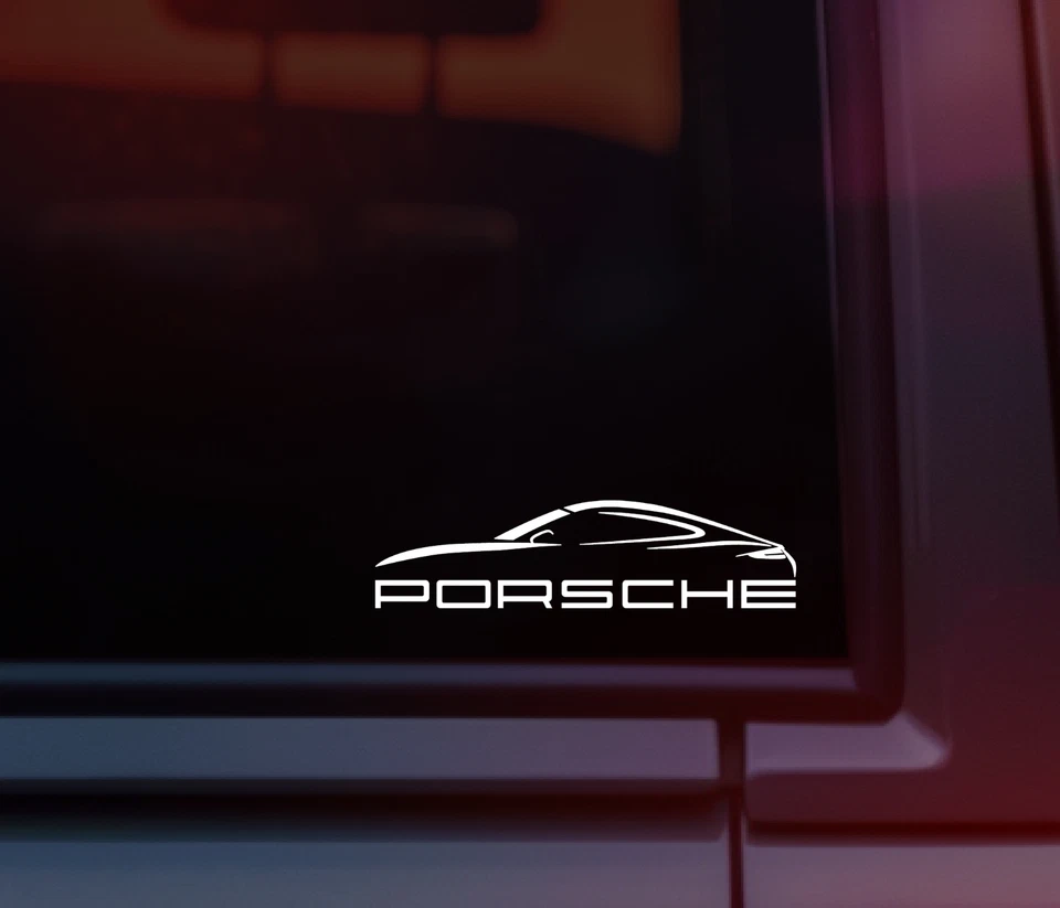 New - Sport Car 911 Outline Decal Sticker for Car , Truck,  Window   4~21 " - Image 2 of 4