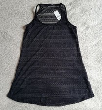 Ladies Black Cover Up Hollow Out Beach Dress Large Brand New With Label