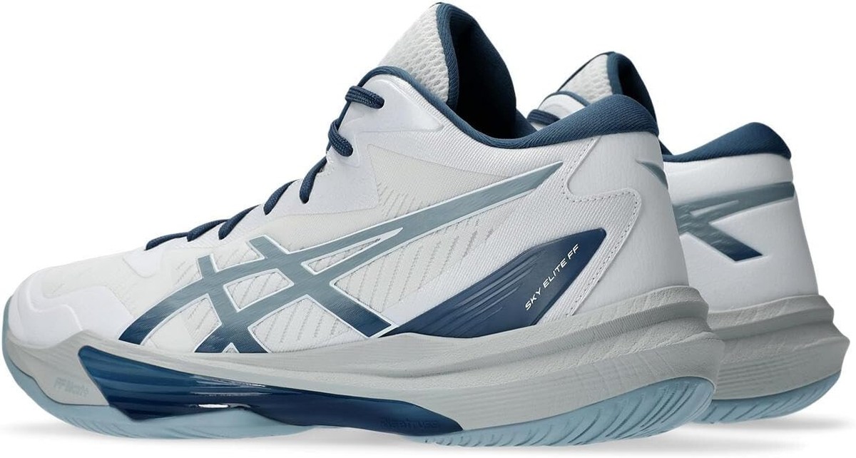 ASICS Volleyball Shoes SKY ELITE FF MT 3 White Gray 1051A081 ASICS Volleyball Shoes SKY ELITE FF MT 3 White Gray 1051A081