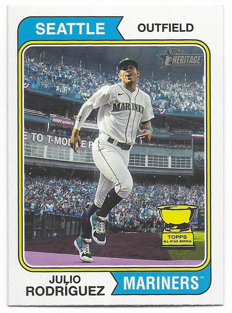 2023 Topps Heritage Image Variation Julio Rodriguez (#18) Mariners SP