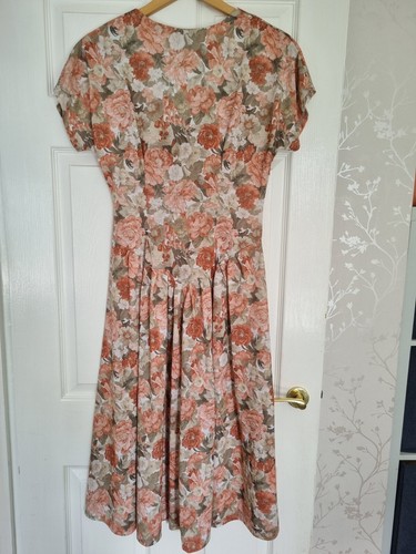 Hamells Size 10 Dress Pink Floral Wedding Party Guest Tags - Picture 12 of 24
