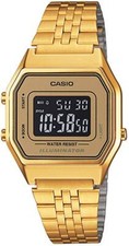 Casio LA680WGA-9B Ladies Gold Tone Digital Stainless Steel Black Classic Watch