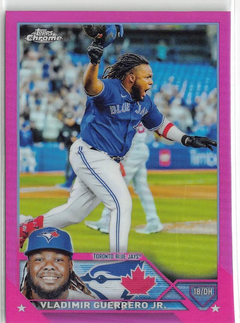 2023 Topps Chrome Vladimir Guerrero Jr Pink Refractor Toronto Blue Jays #50