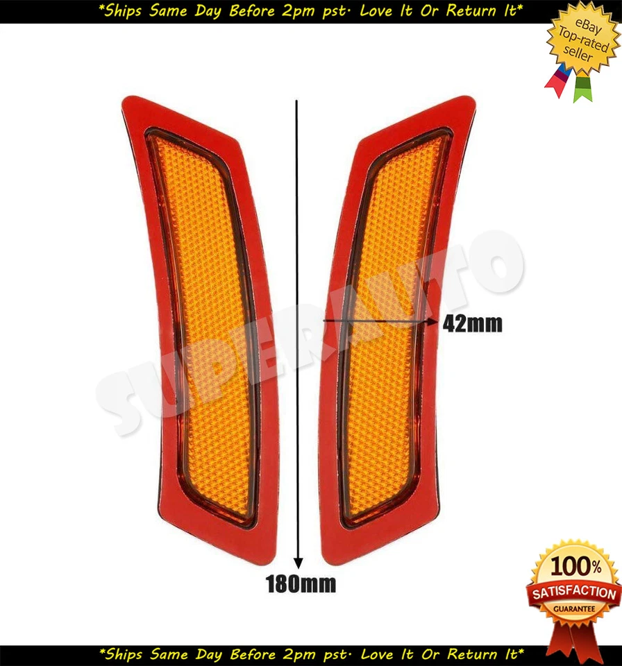 Se adapta a BMW SERIE 5 2011-16 BASE ÁMBAR marcador delantero luces parachoques reflectores Foto 4 de 4