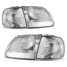 Headlights + Corner Lamps For 1997-2003 Ford F150 F250 1997-2002 Expedition Pair