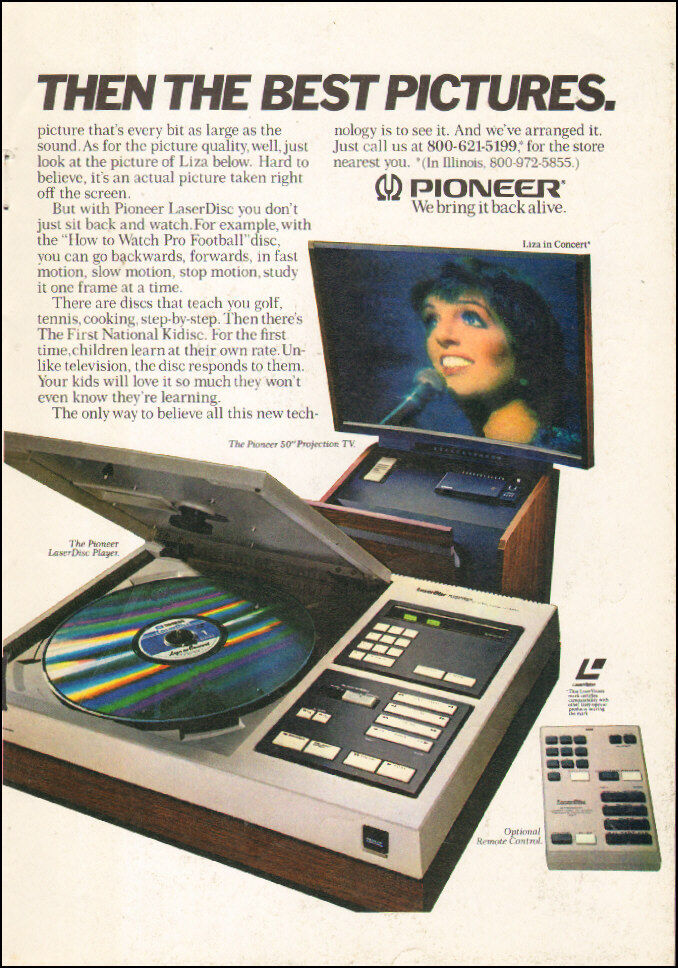 1980s vintage Ad PIONEER LASER DISC Player, Lisa MInelli 1980s vintage Ad PIONEER LASER DISC Player, Lisa MInelli