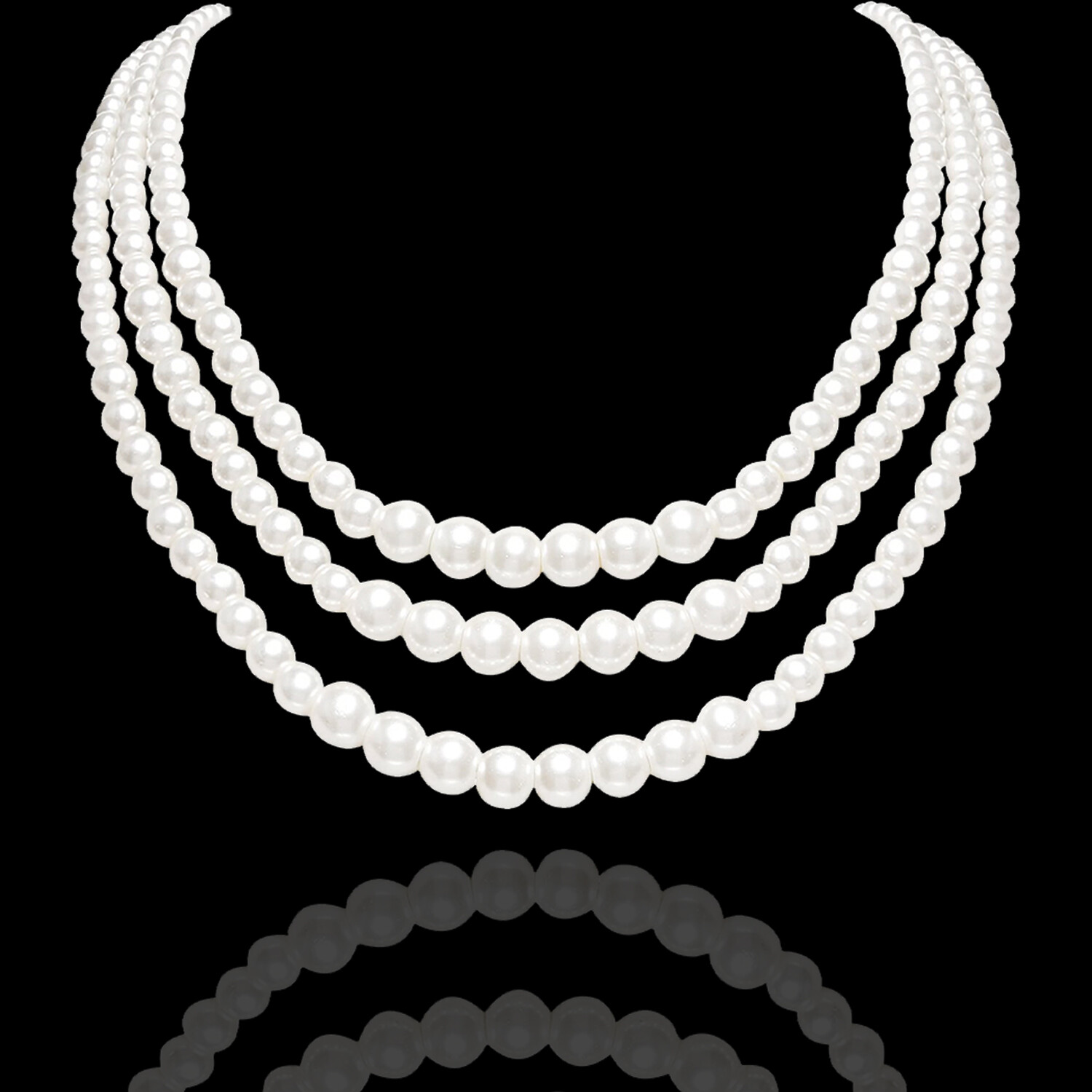 Pearl Necklace Bead Rope Chain for Bridal Wedding Gift Jewelry Costume 1/2/3pcs eBay