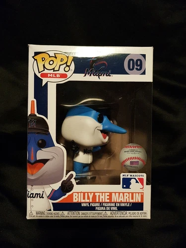 FUNKO POP MLB Mascots Miami Marlins #09 BILLY THE MARLIN Vinyl Figure in stock