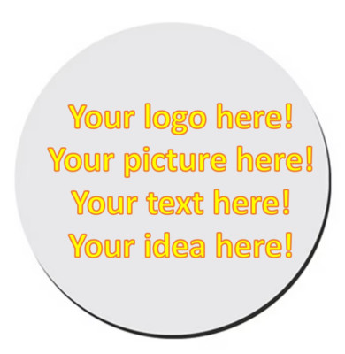Custom Printed Round Mouse Pad Personalized Photo, logo, design or Image